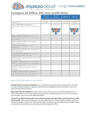 microsoft office 365 nonprofit pricing|compare office 365 nonprofit plans.